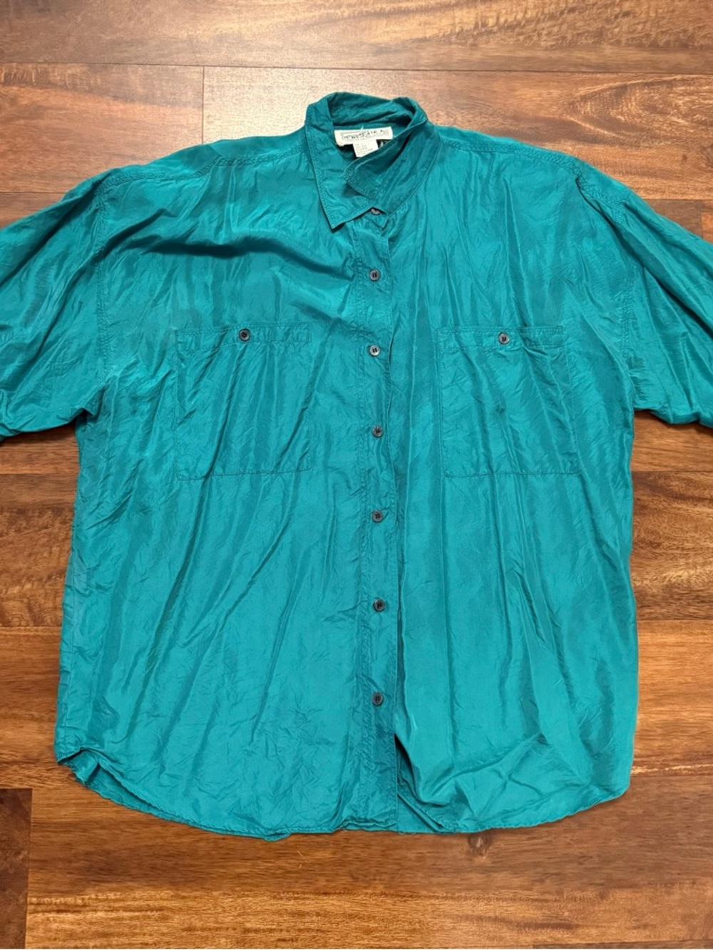 Croquet Club vintage Silk Button Down Blouse